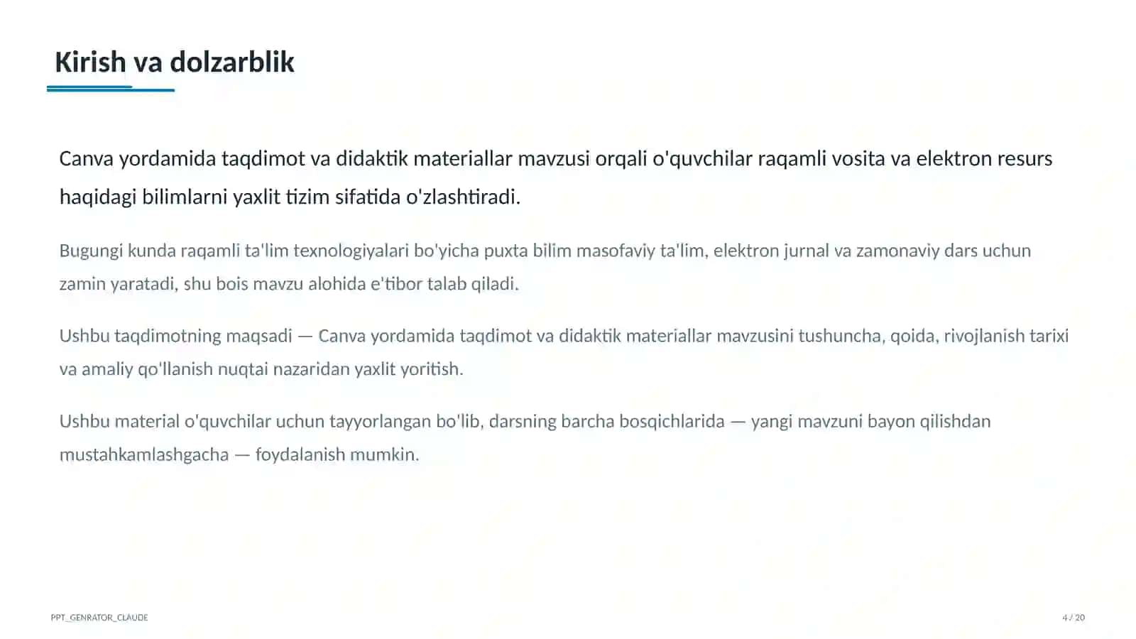 Canva yordamida taqdimot va didaktik materiallar 4