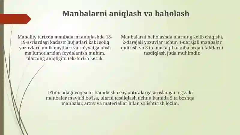 Mahalliy Tarix Uslubi 4