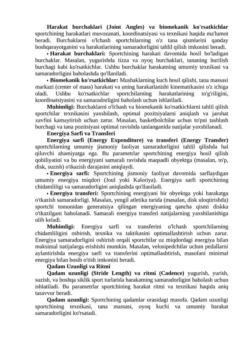 MA’RUZA. SPORT METROLOGIYASINING NAZARIY ASOSLARI 4
