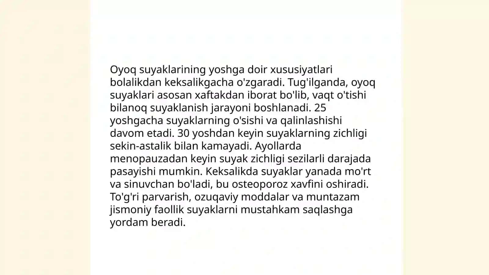 Chanoq va oyoq suyaklarining yoshga nisbatan xususiyatlari 4