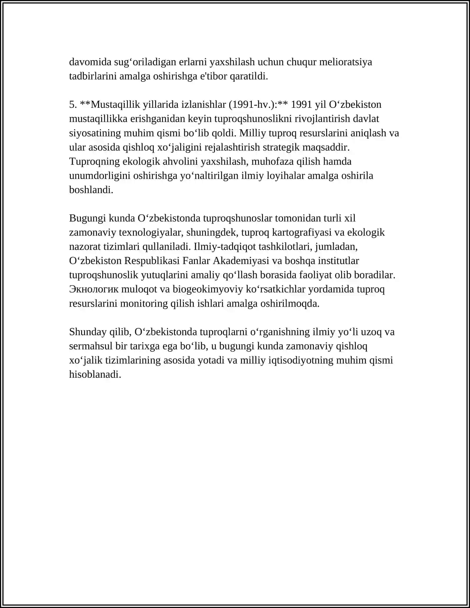 Oʻzbekistonda Tuproqlar Geografiyasi Fanining Rivojlanishi 4