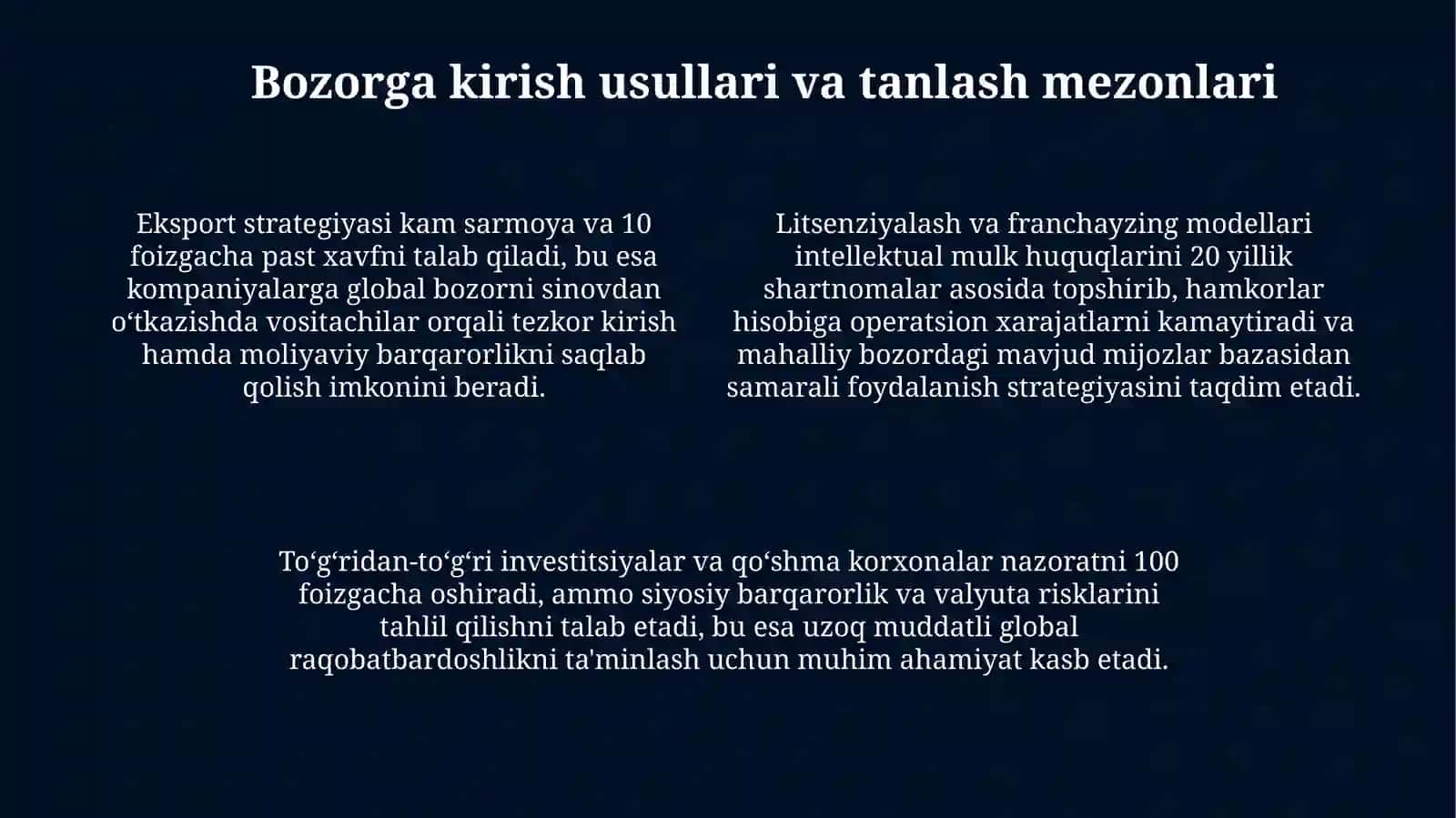 Xalqaro biznes strategiyalari 4