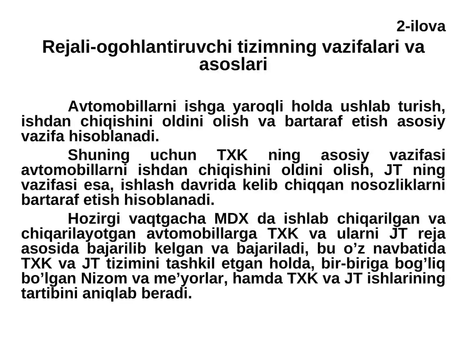 Avtomobillarga texnik xizmat ko’rsatish va ta’mirlash tizimi 4