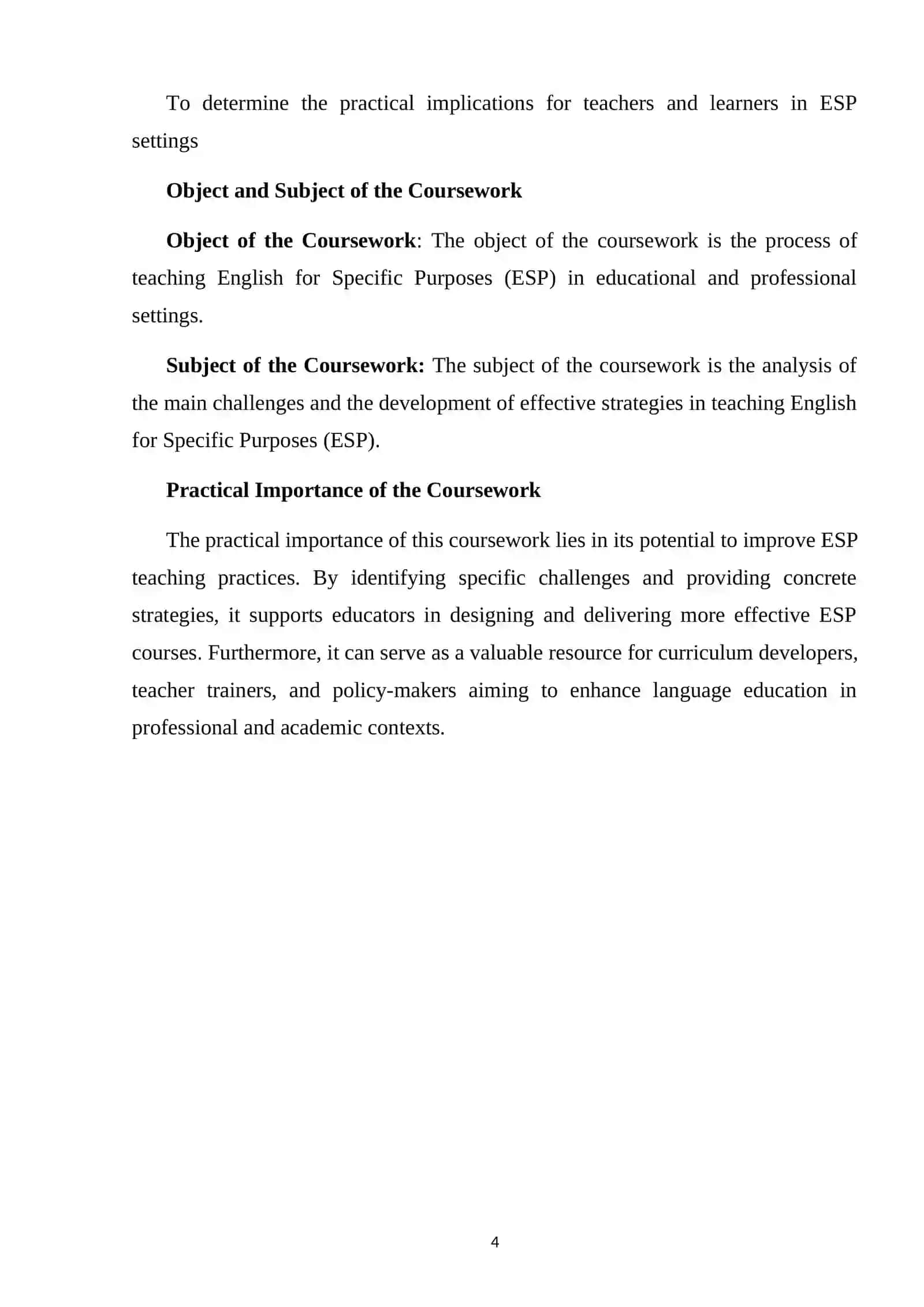 CHALLENGES AND STRATEGIES IN TEACHING ENGLISH FOR SPECIFIC PURPOSES(ESP) 4