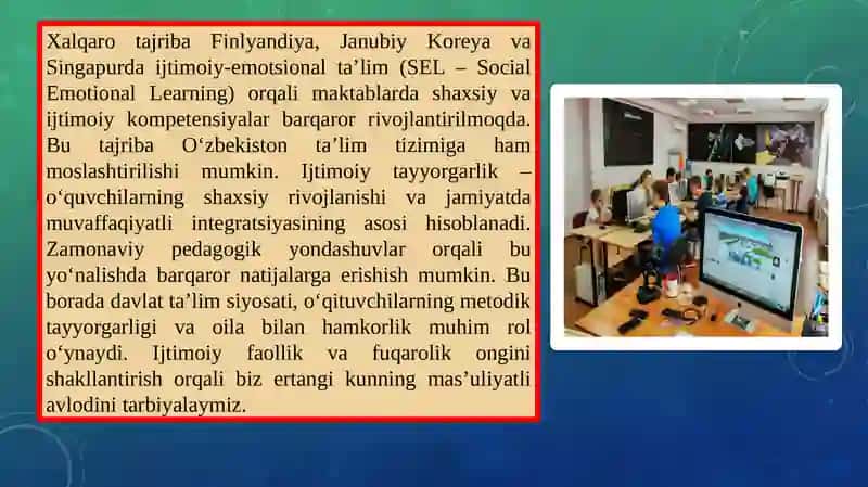 O’quvchilаrni muvоffаqiyatgа erishishdа ijtimоiy lоyihаlаshtirish o’rni. Tа’lim jаrаyonini tаkоmillаshtirishdа virutаl tа’lim tехnоlоgiyalаrining аhаmiyati 4