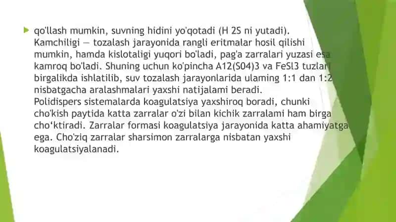 Oqova suvlarni fizik-kimyoviy tozalash usullari 4