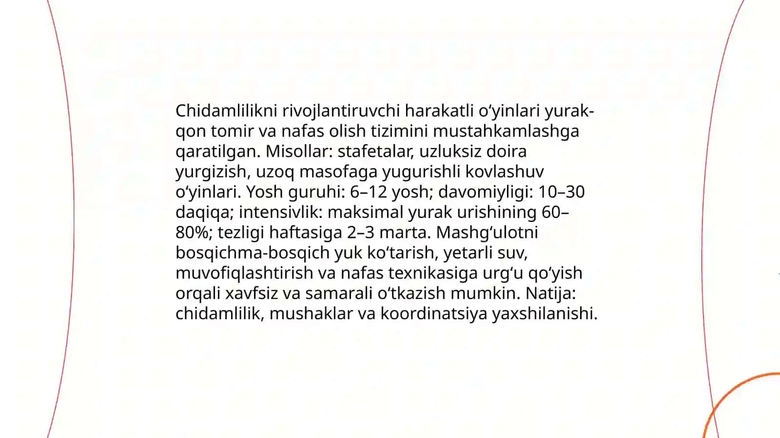 Tezlikni rivojlantiruvchi harakatli oʻyinlari 4