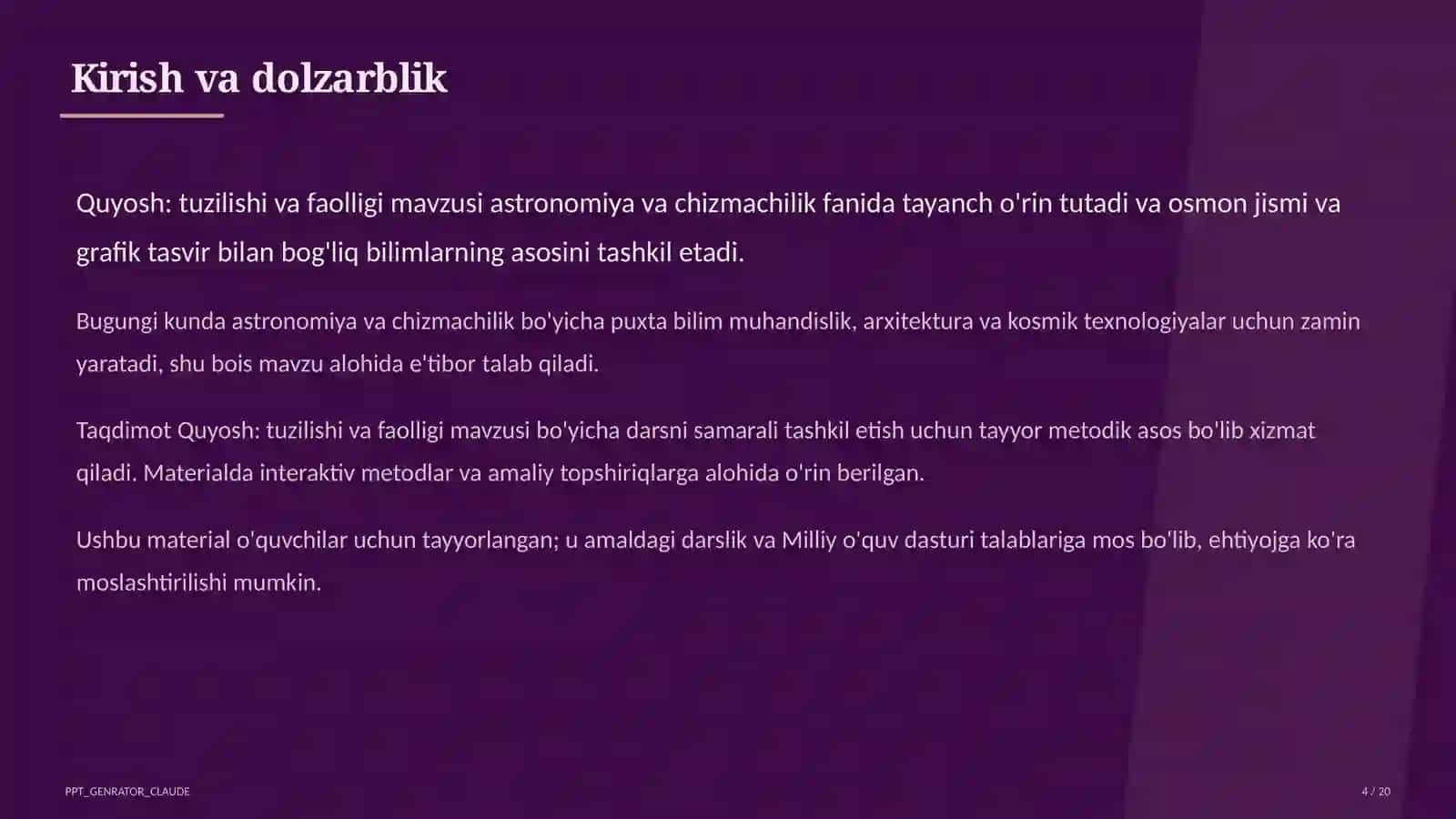 Quyosh: tuzilishi va faolligi (11-sinf) 4
