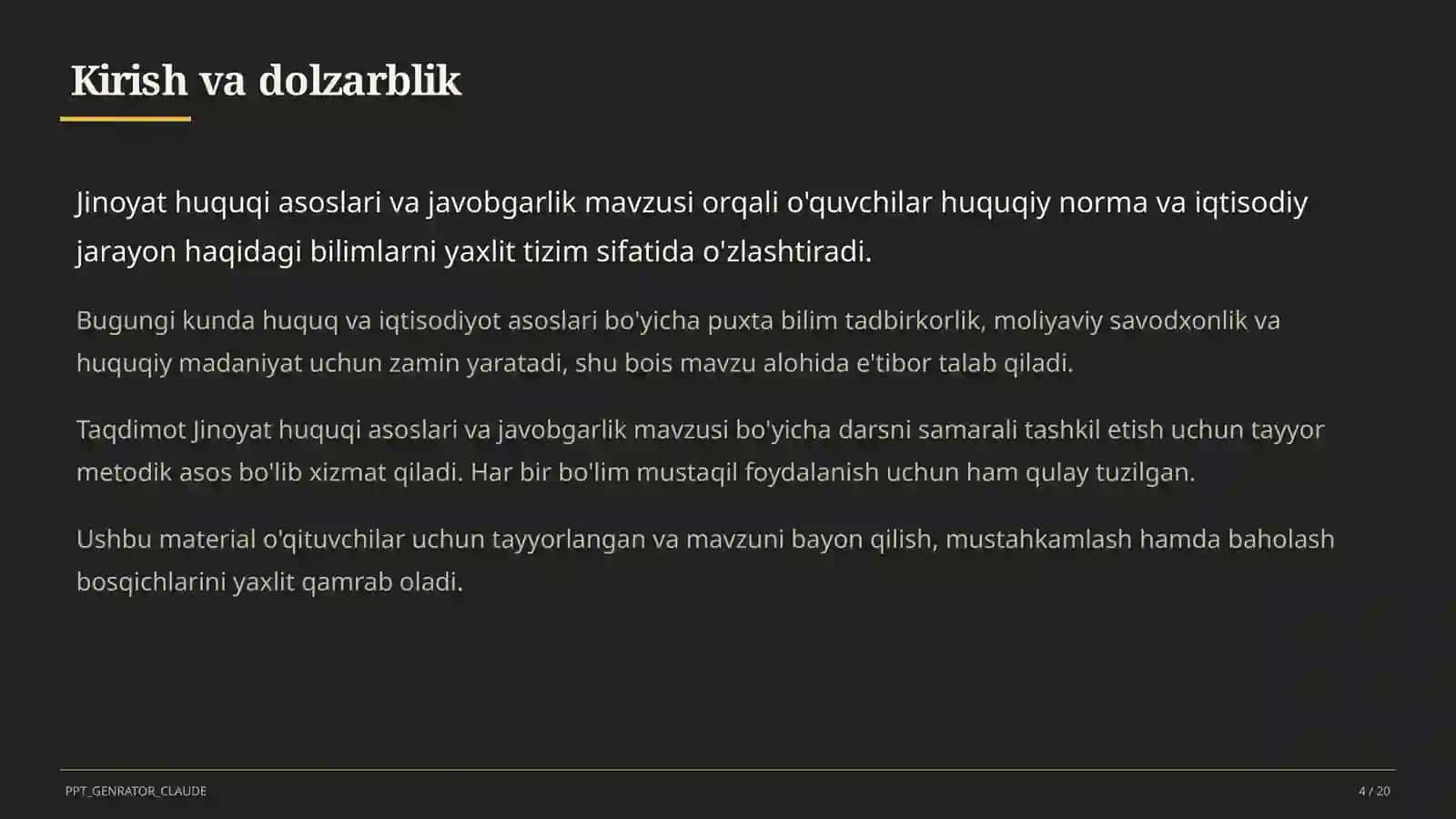 Jinoyat huquqi asoslari va javobgarlik (10-sinf) 4