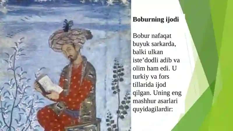 Zahiriddin muxammad bobur slayd namoishi 4