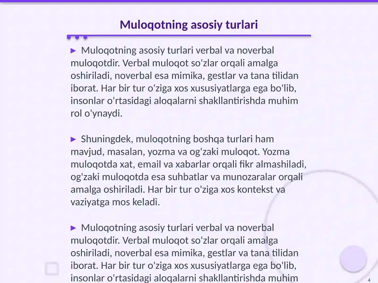 Muloqot va uning turlari 4