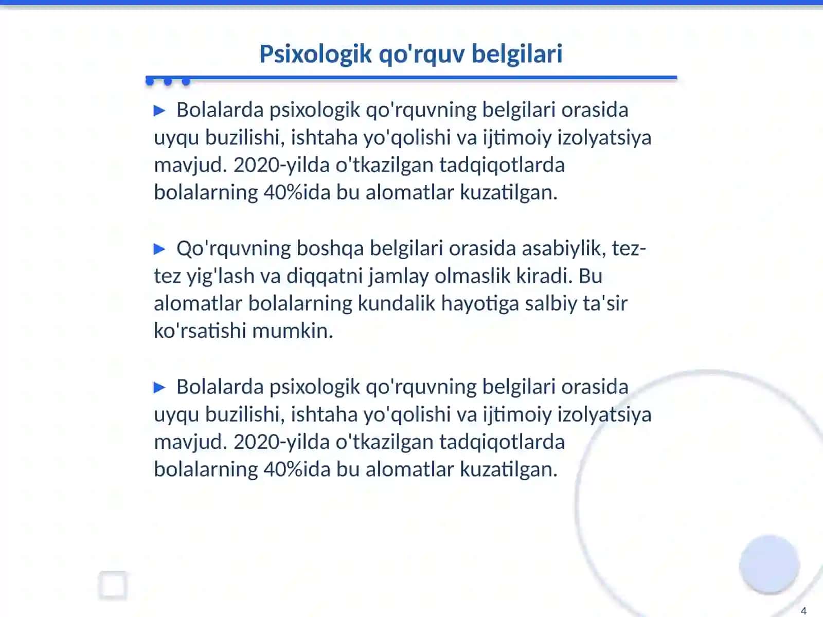 Bolalar qo'rquvi bilan ishlashda rasm chizish va o'yindan foydalanish 4