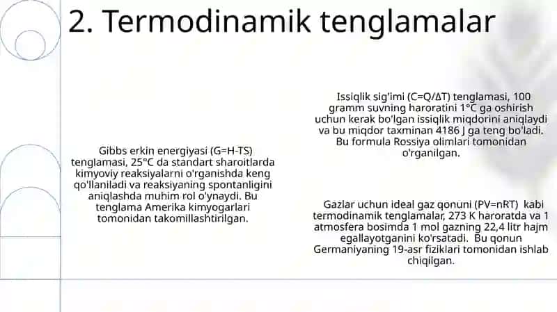Qattiq jismlarning issiqlik va termodinamika xususiyatlari 4