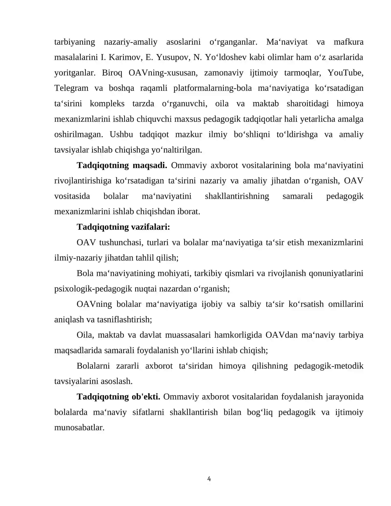 Ommaviy axborot vositalarining bola ma‘naviyatini rivojlantishiga ta‘siri 4
