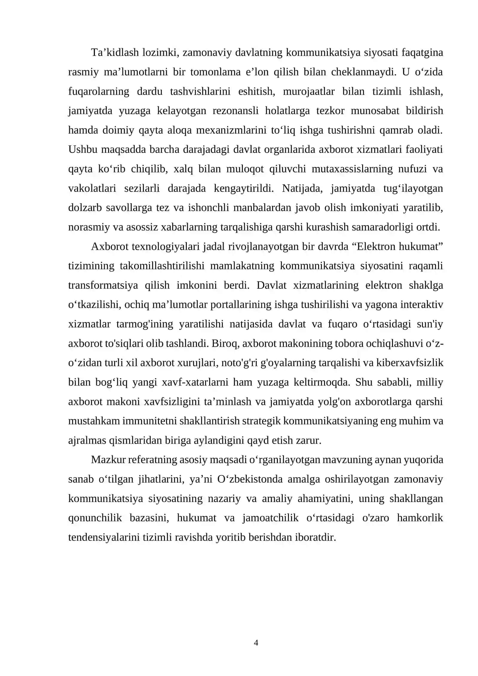 Kommunikatsiya siyosati nazariy va amaliy asoslari || Kommunikatsiya siyosati 4