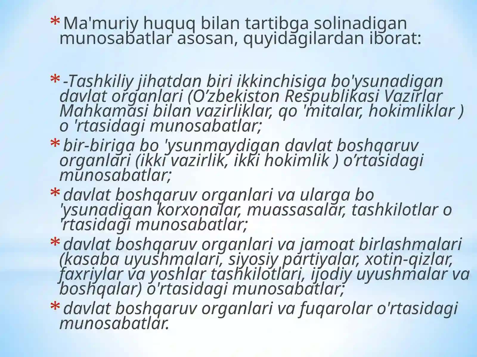 Ma’muriy huquqning manbalar va ularning turlari 4