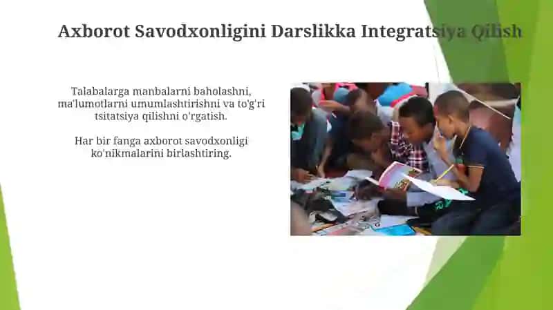 Axborot Savodxonligini Darslikka Integratsiya Qilish 4