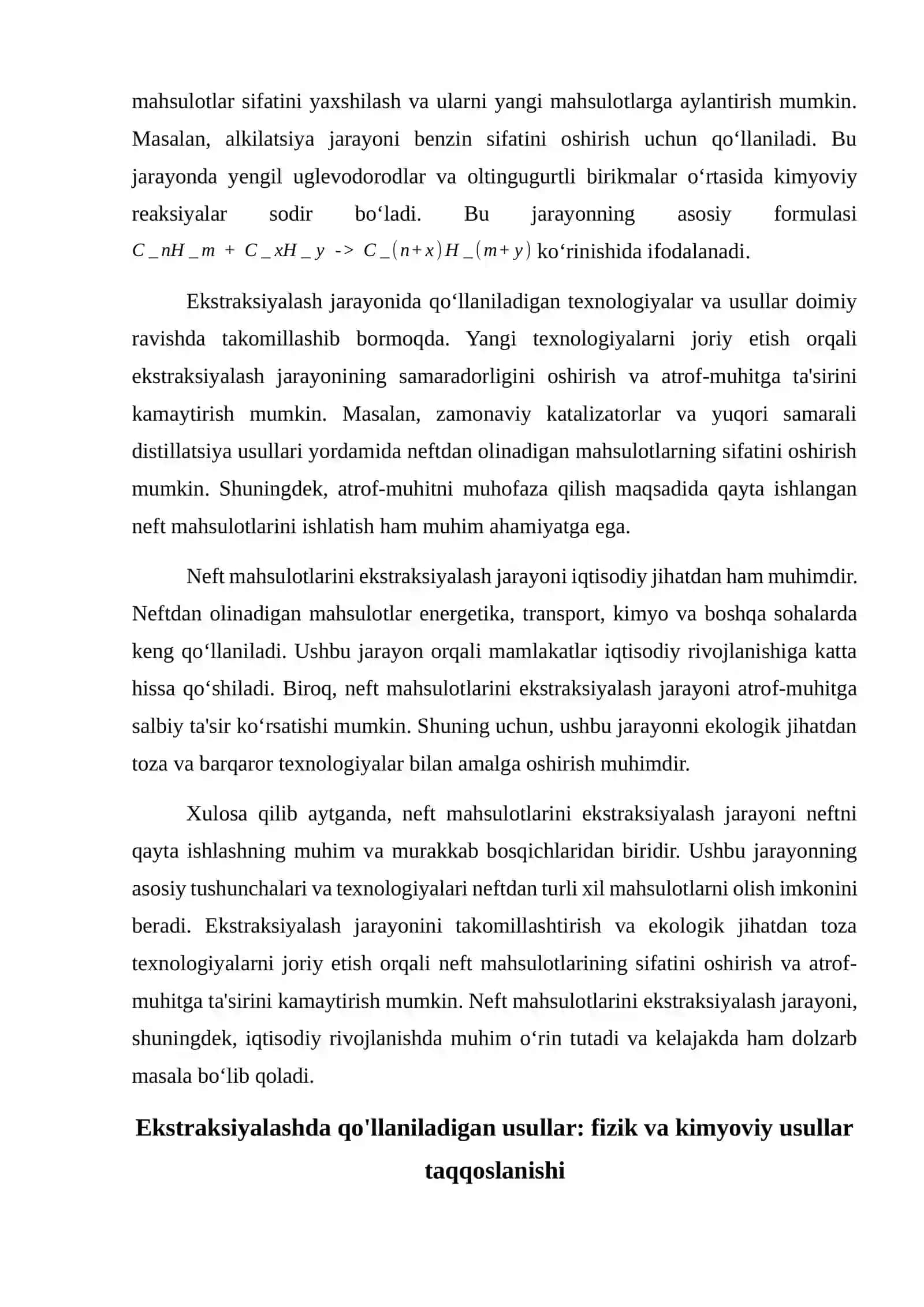 Neft mahsulotlarini ekstraksiyalash 4
