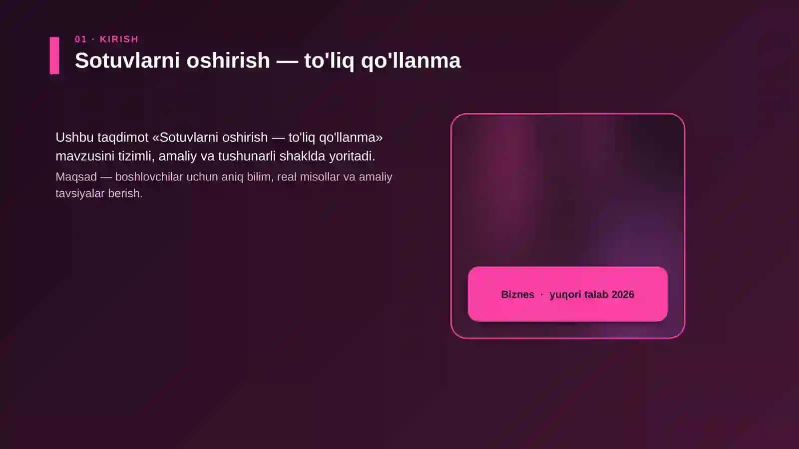 Sotuvlarni oshirish — to'liq qo'llanma 4