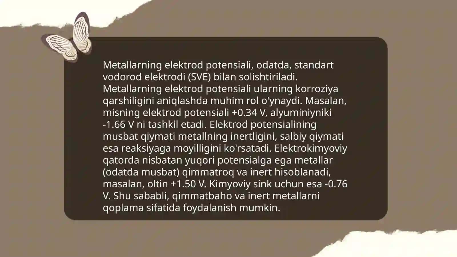 Metallarning elektrokimyoviy xossalari 4