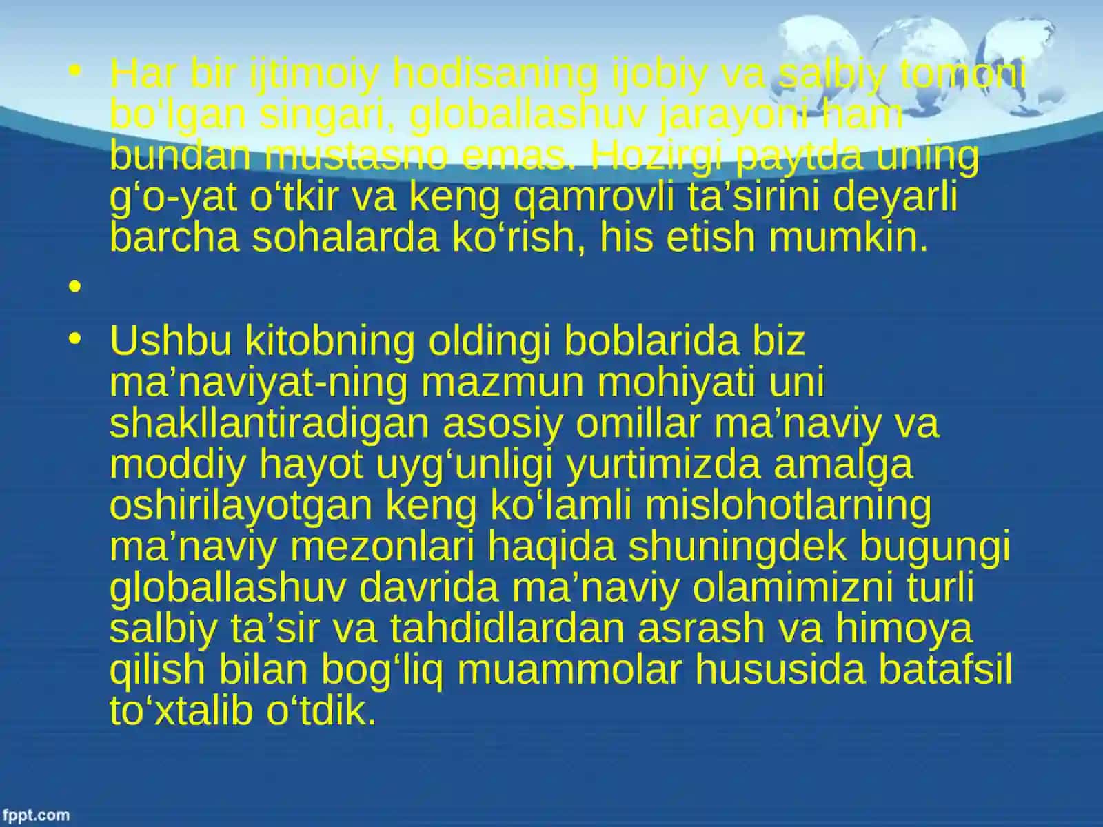Globallashuv.Globallashuv haqida konsepsiyalar 4