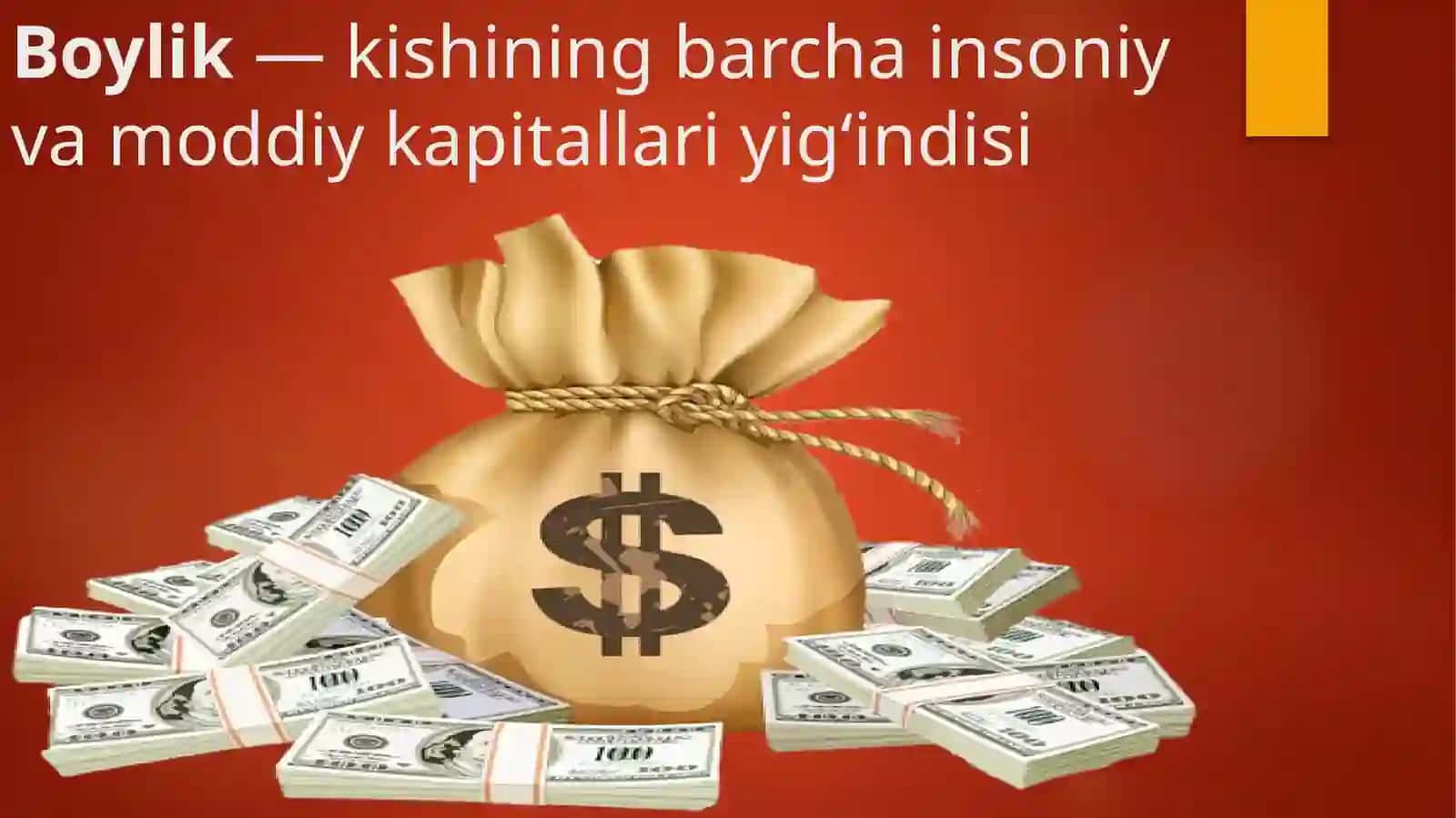 8-sinf Iqtisod dars ishlanma. Daromad va boylik 4