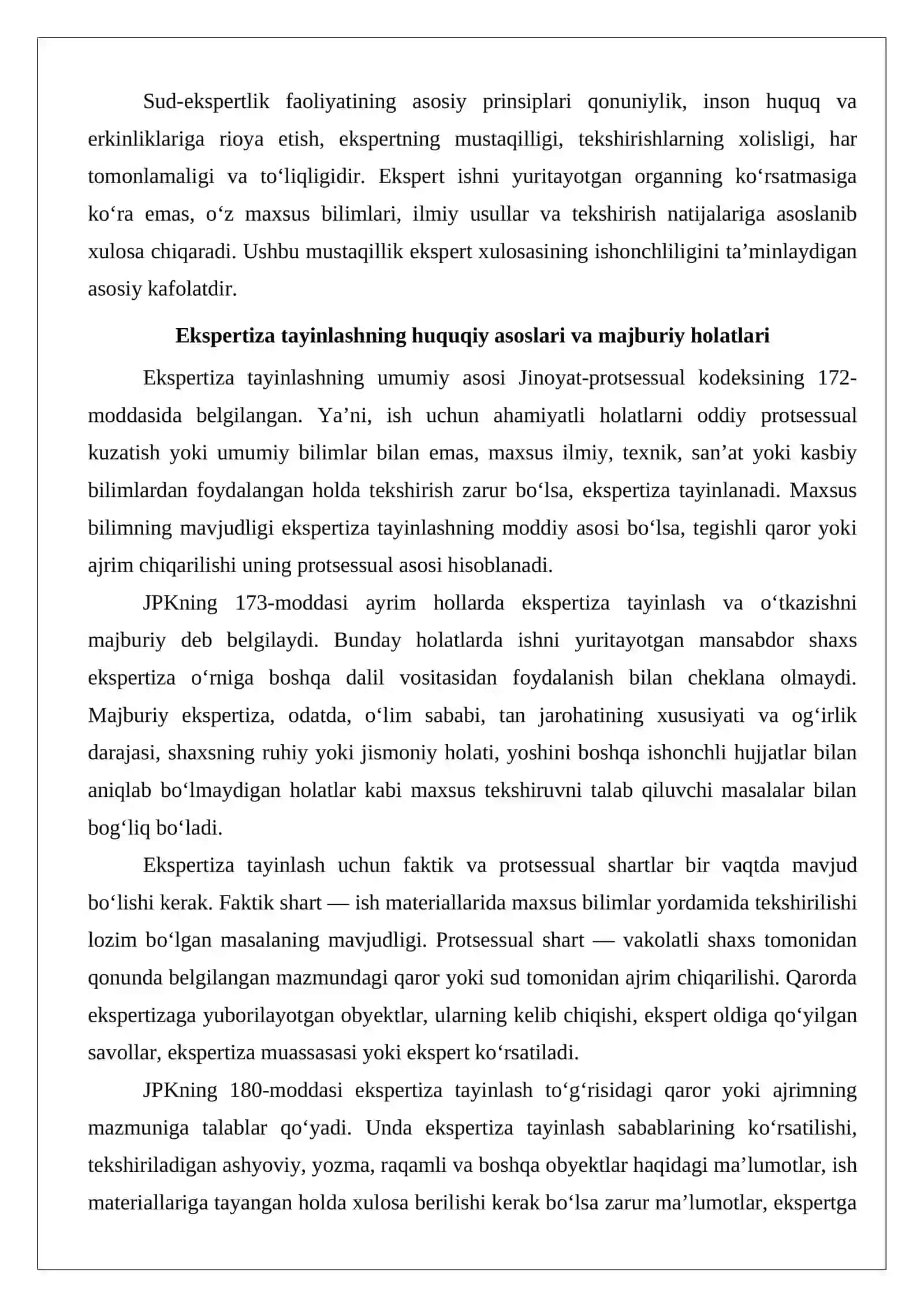 Ekspertiza tergov harakatini o‘tkazish tartibi va asoslari 4