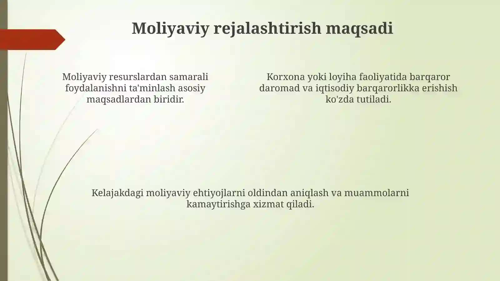 Moliyaviy rejalashtirish valoyiha 4