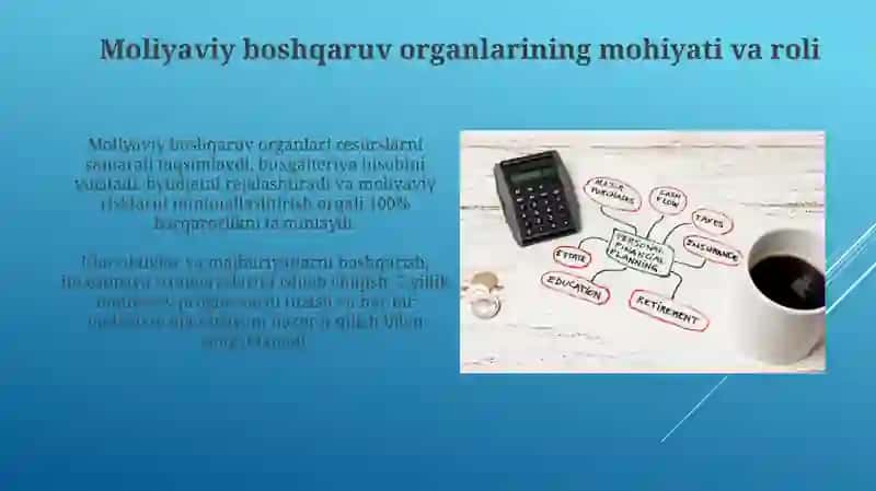 Moliyaviy boshqaruv organlari va boshqaruv mexanizmlari 4