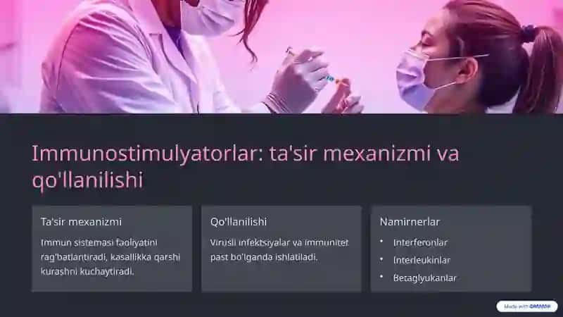 Immunitetga ta'sir ko'rsatuvchi dori vositalari 4