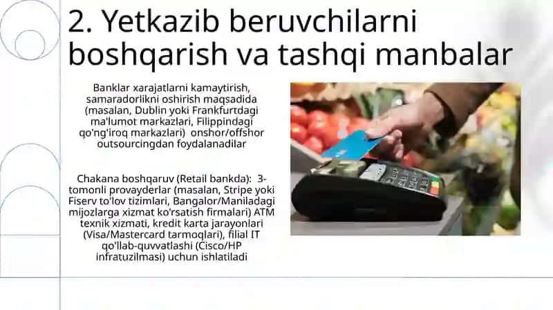 Chakana xizmatlarni tashkil etish yo'qlarl 4