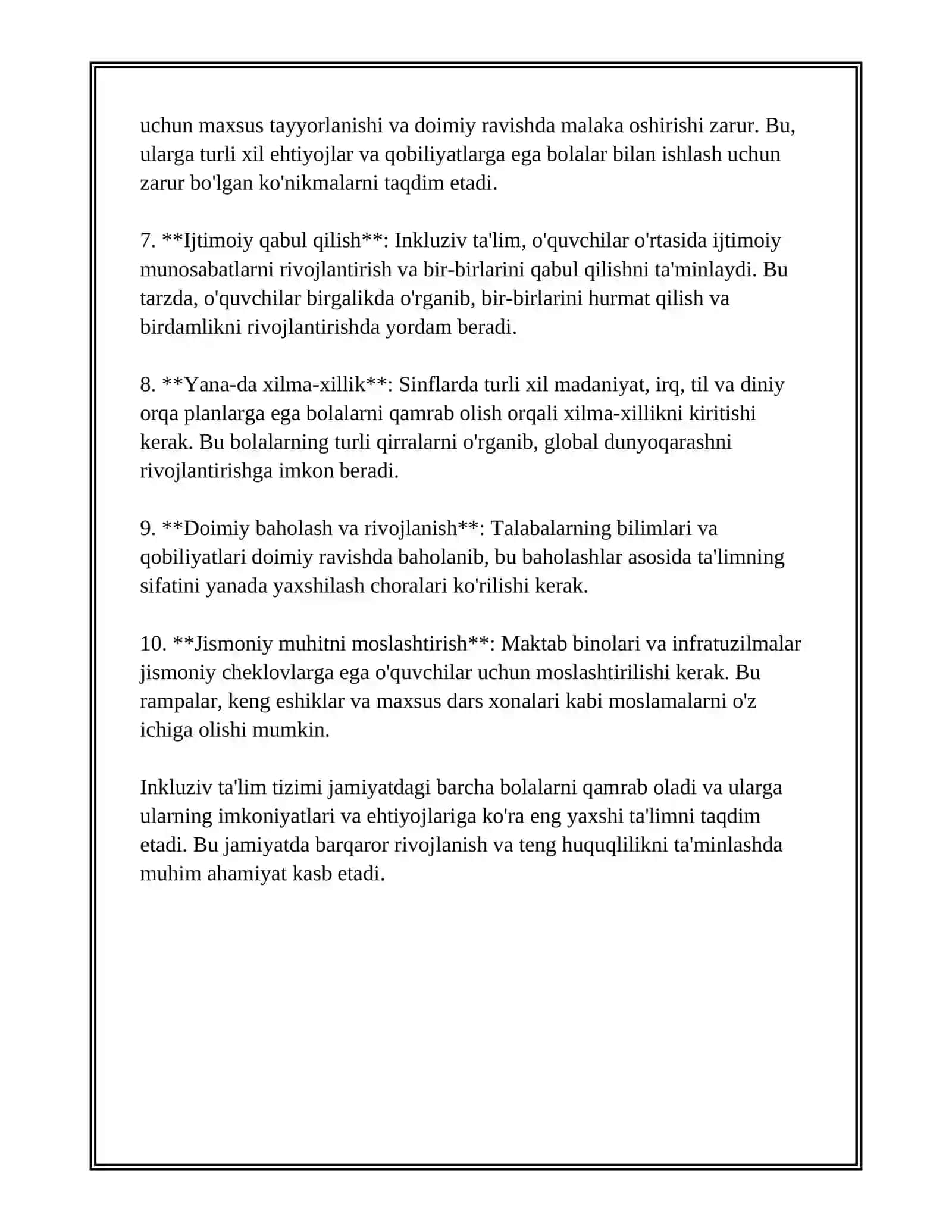 INKULIZIF TALIM TIZIMIDA FAOLIYAT KORSATUVCHI RESURS ÒQITUVCHINING MASAD VA VAZIFALARI 4