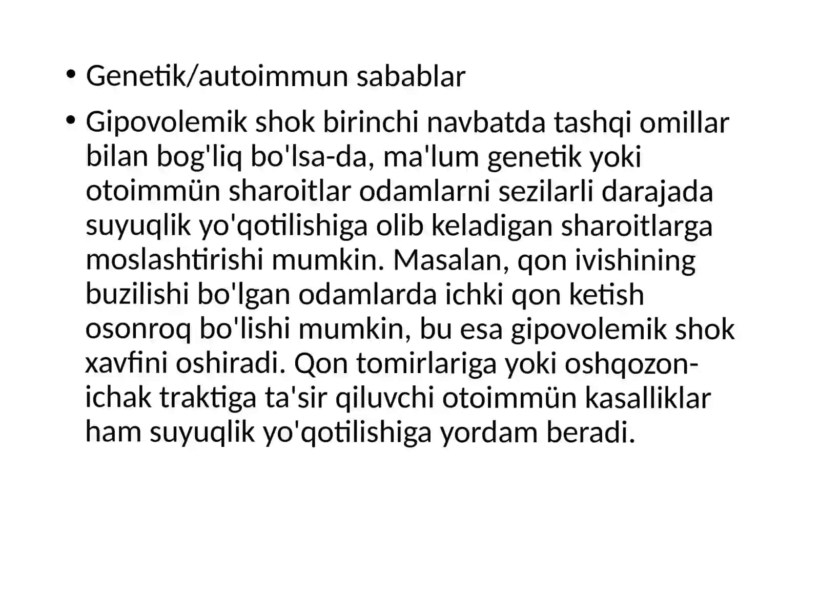 Gipovolemik shok 4