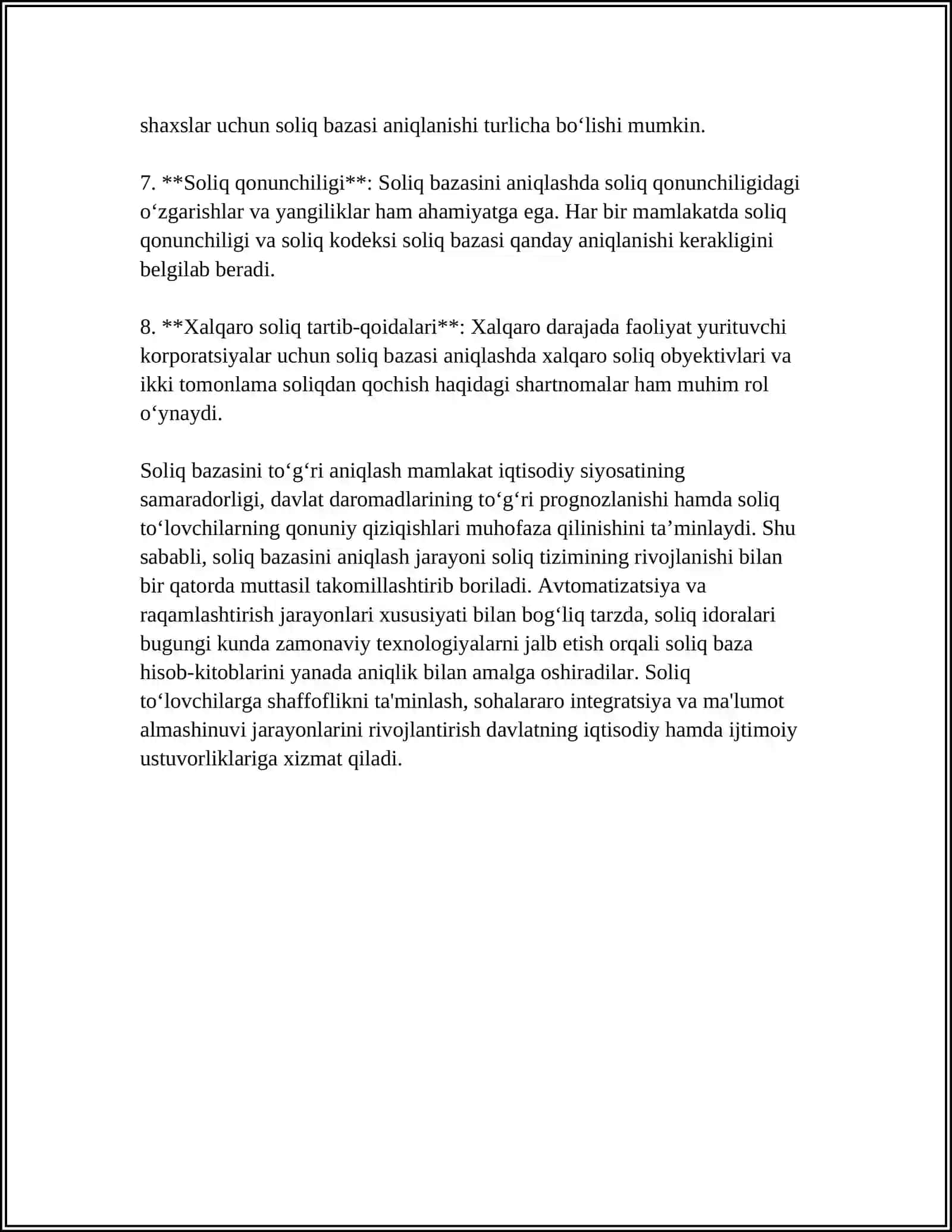 AYLANMADA OLINADIGAN SOLIQNING SOLIQ BAZASINI ANIQLASH TARTIBI 4