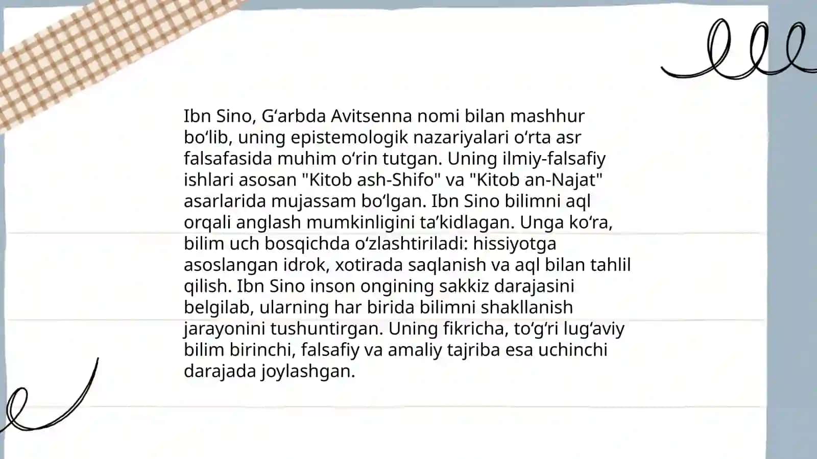 Ibn Sinoning falsafiy qarashlari 4