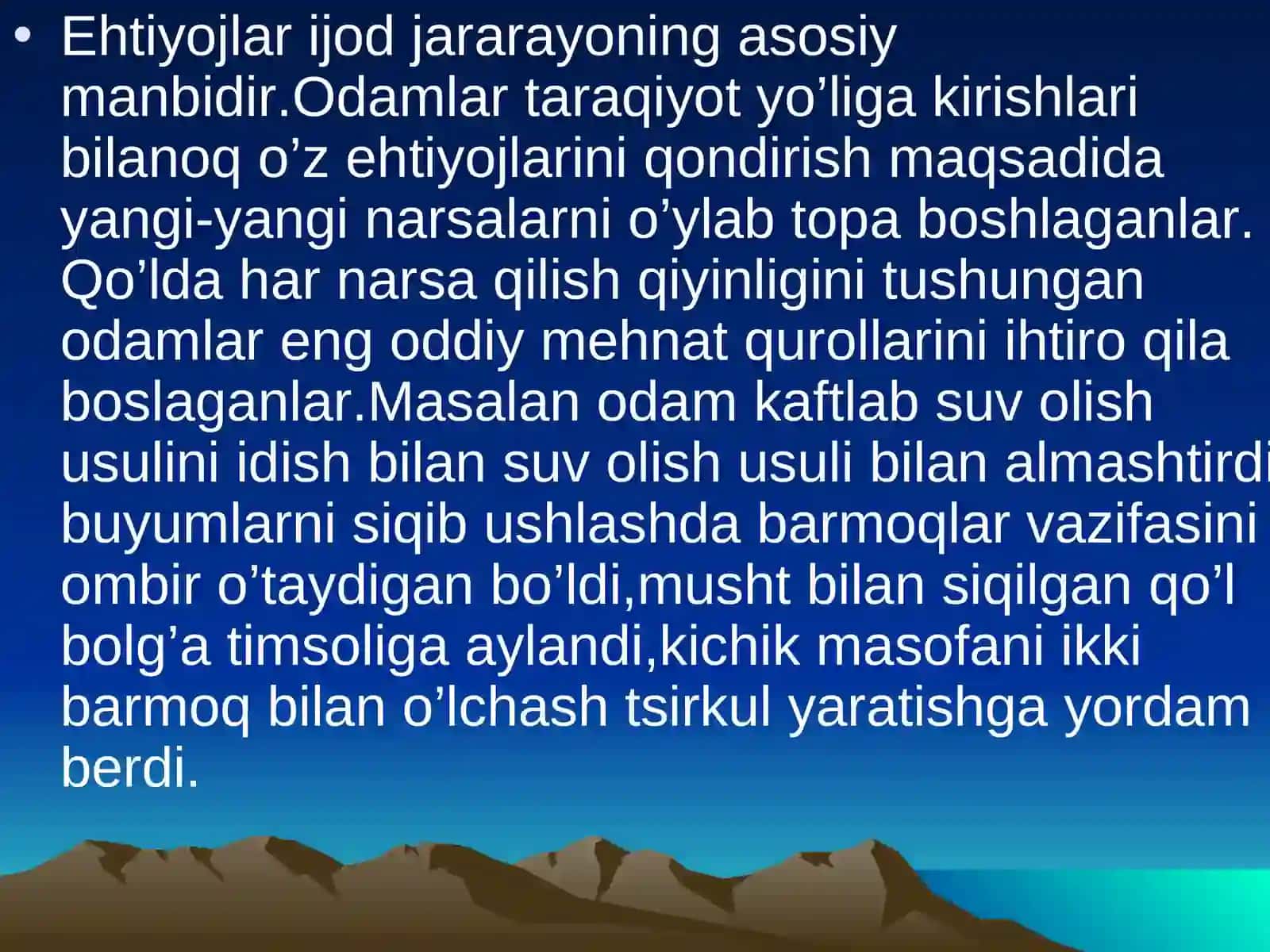 Hayol turlari va jarayonlari 4