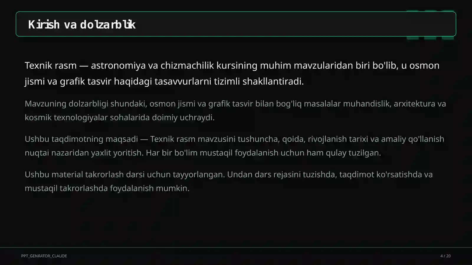 Texnik rasm (8-sinf) 4