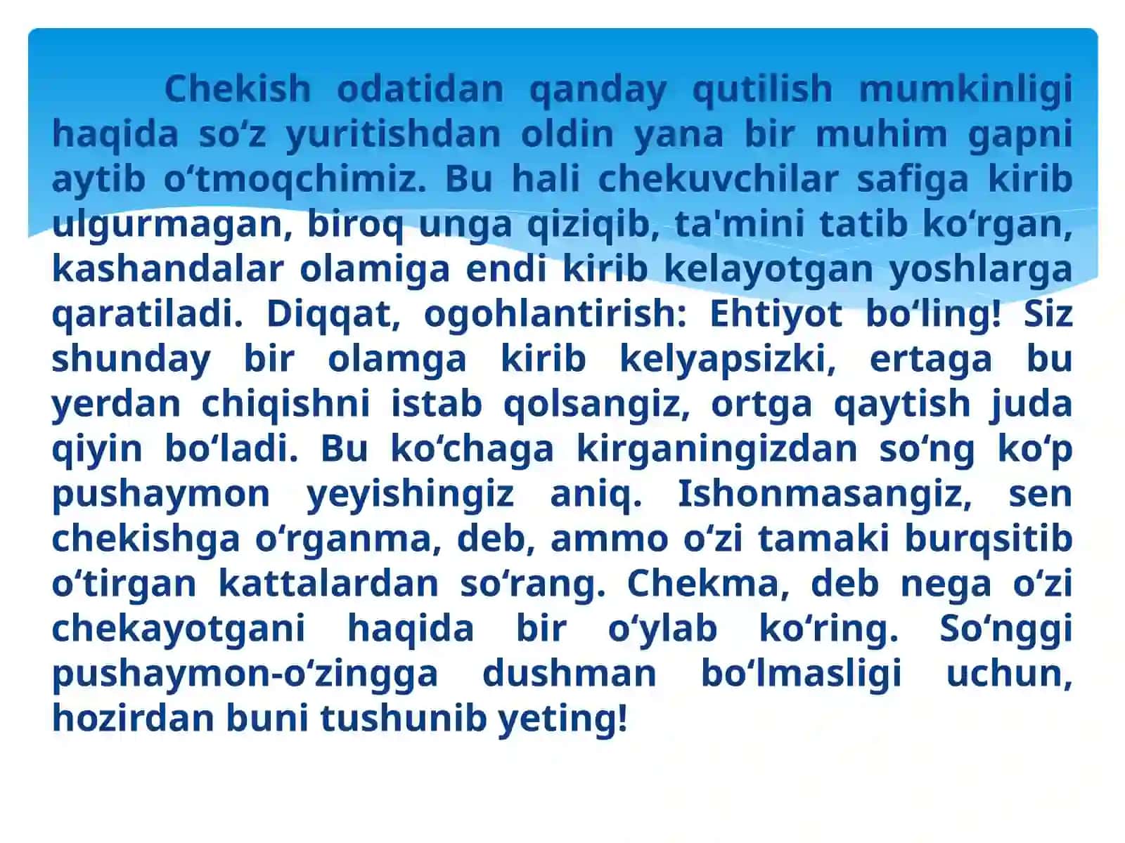 Tamaki zararlari haqida 4