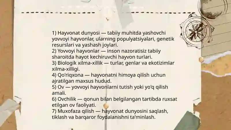 Oʻzbekiston Respublikasi hayvonat dunyosi muxofaza qilish toʻgʻrisidagi qonun 4