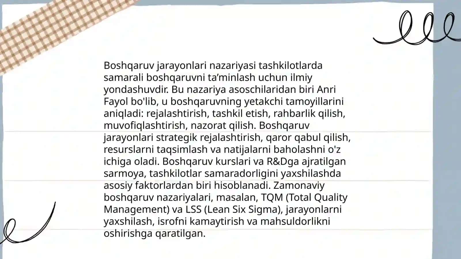 BOSHQARISHNING VAZIFALARI, USULLARI VA SHAKLLARI 4