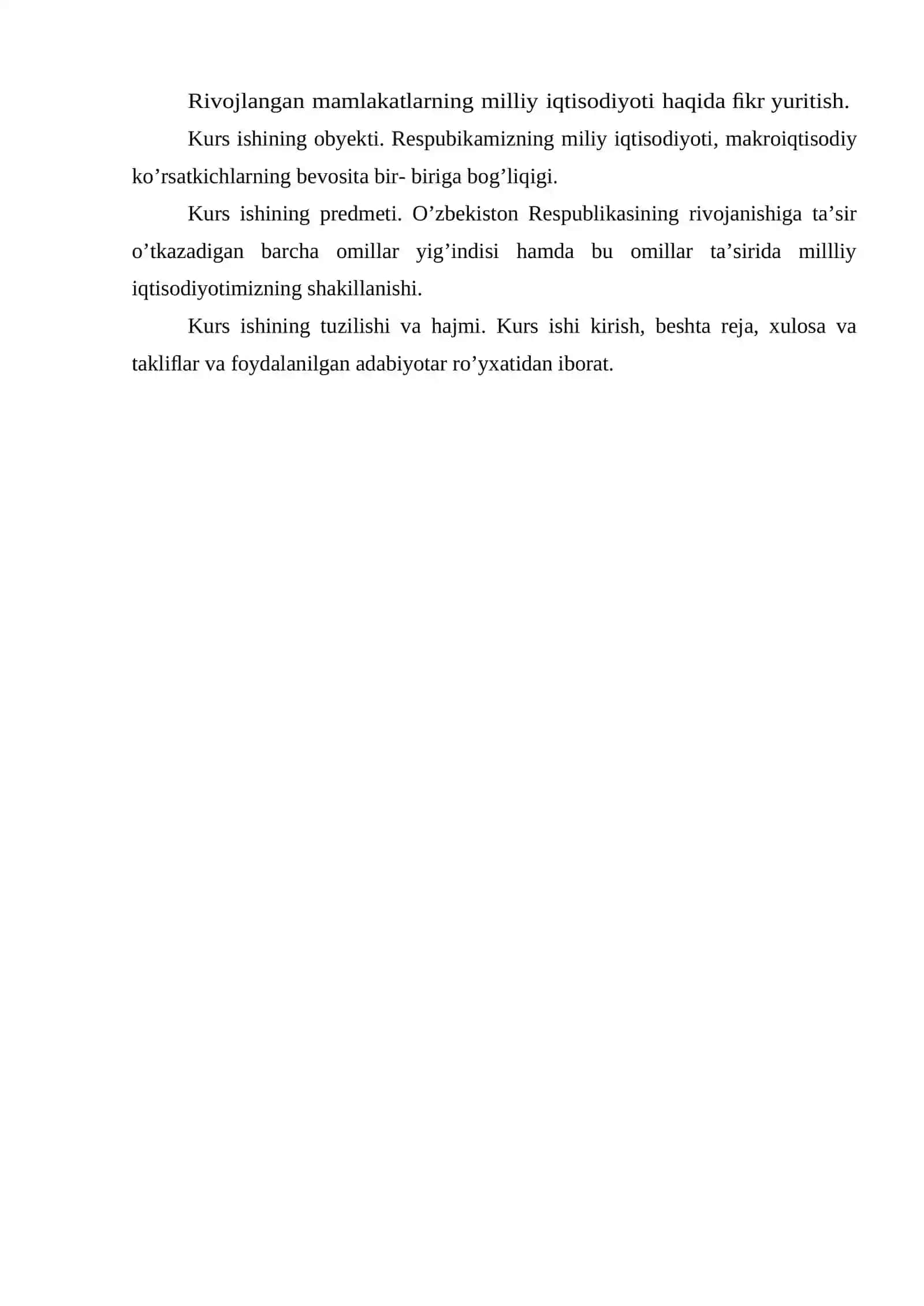 MILLIY IQTISODIYOTNING MAKROIQTISODIY KO’RSATKICHLARI VA ULARNING TAHLILI 4
