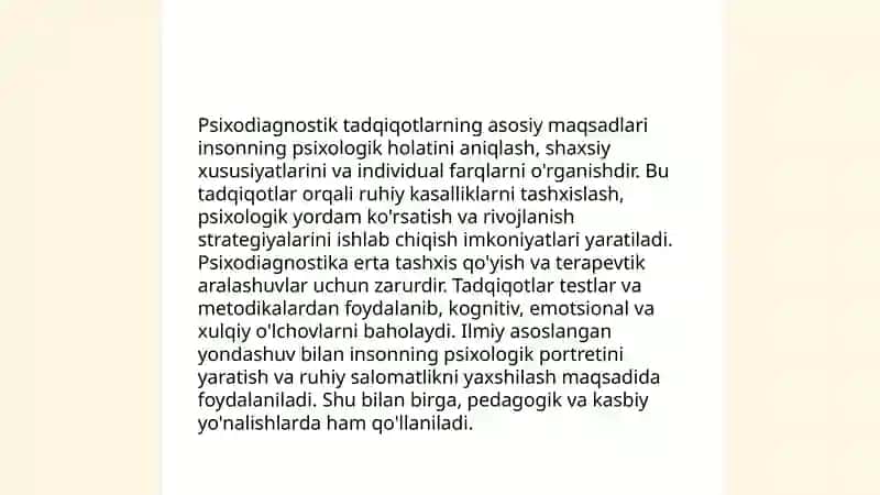 Psixodiagnostik tadqiqotlarning asosiy tamoyillarining mohiyati va mazmuni 4