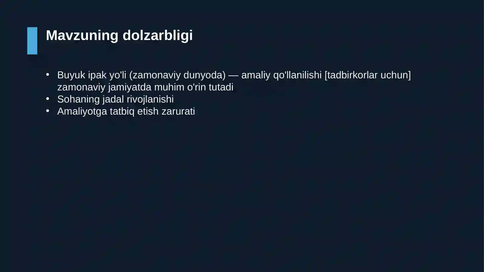 Buyuk ipak yo'li (zamonaviy dunyoda) — amaliy qo'llanilishi [tadbirkorlar uchun] 4
