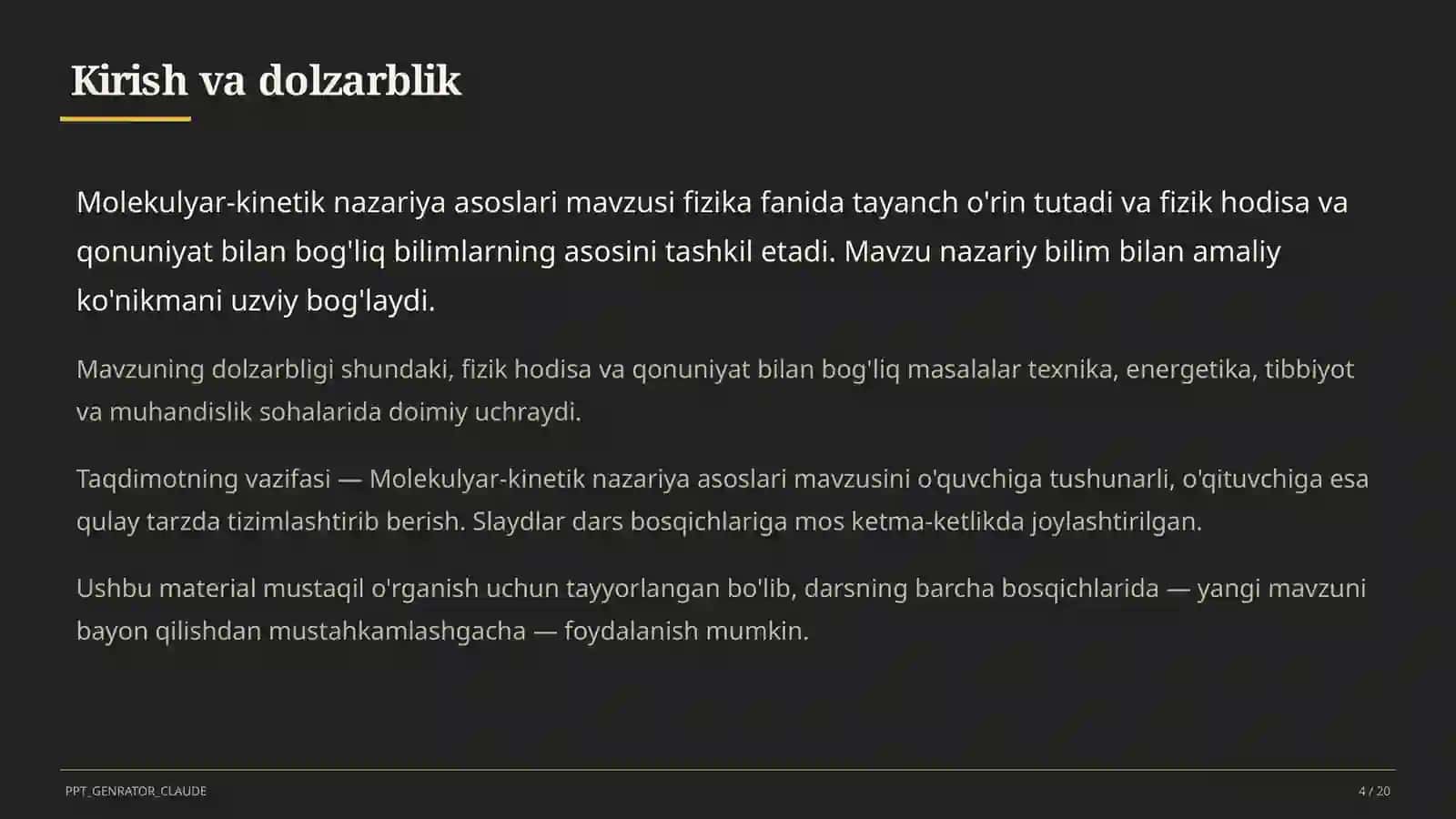 Molekulyar-kinetik nazariya asoslari (10-sinf) 4
