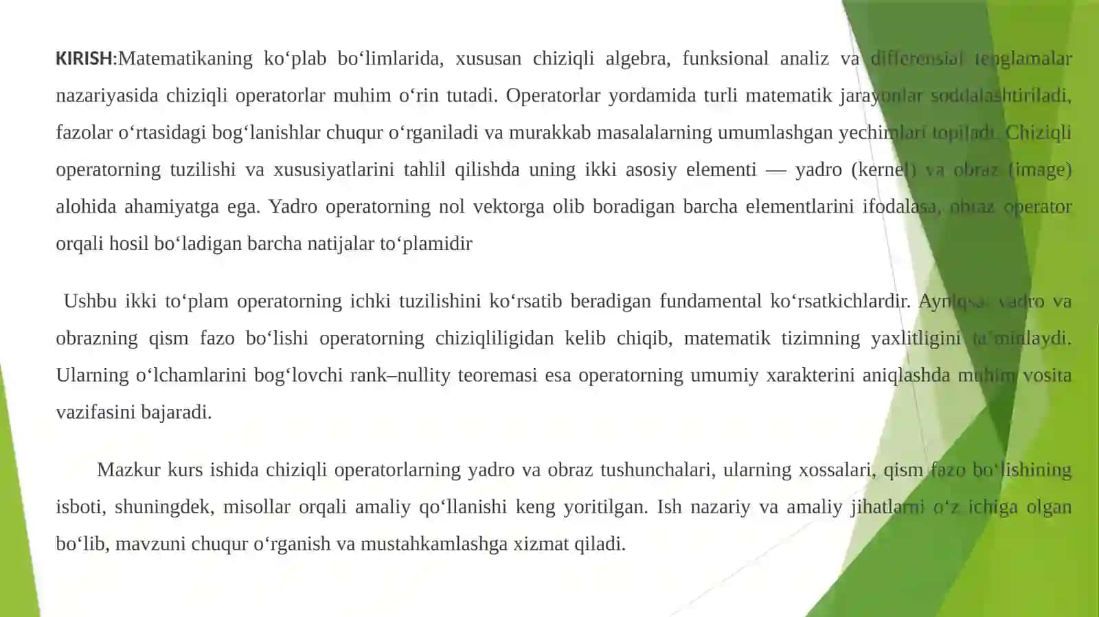 Algebra Kurs Ishi 4