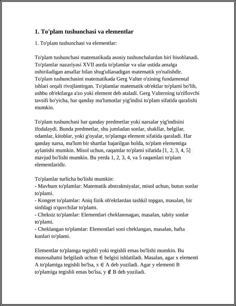 TOPLAMLAR. TOPLAMLAR USTIDA AMMALLAR. AKSLANTIRISH TUSHINCHASI 4