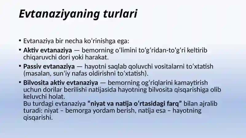 Bilvositaaktivevtanaziya holatlarining etik-huquqiy jihatlari 4