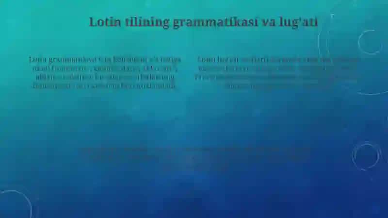 Lotin tili tarxi 4