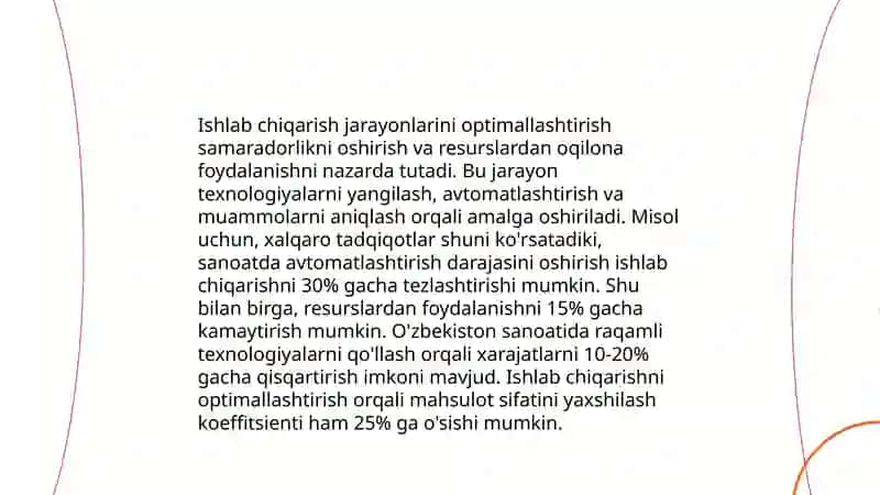 Ishlab chiqarishning samaradorligi va uning ko'rsatkichlari 4