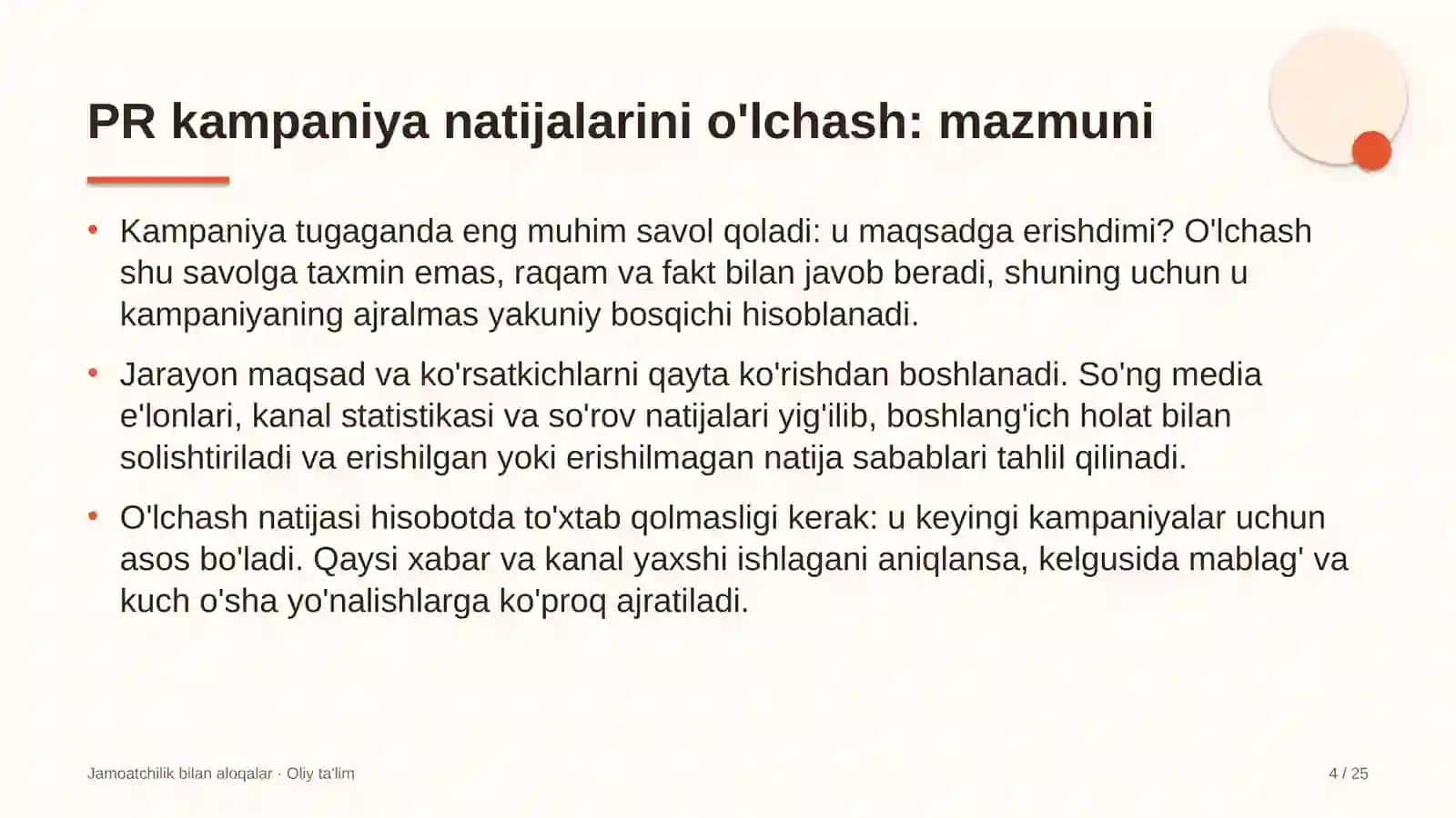 Yetkazib berish xizmatlarida o'tkazilgan PR kampaniya natijalarini o'lchash 4